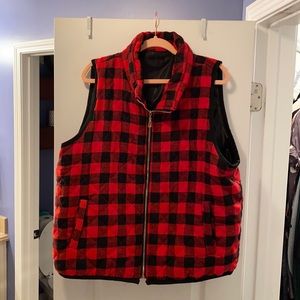 Red and black Buffalo plaid vest!  Never worn!